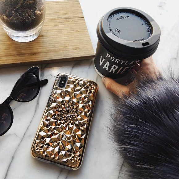 🎉 LIMITED TIME DISCOUNT! BNIB - Gold Kaleidoscope iPhone XR Case Felony ✨ - Picture 4 of 5